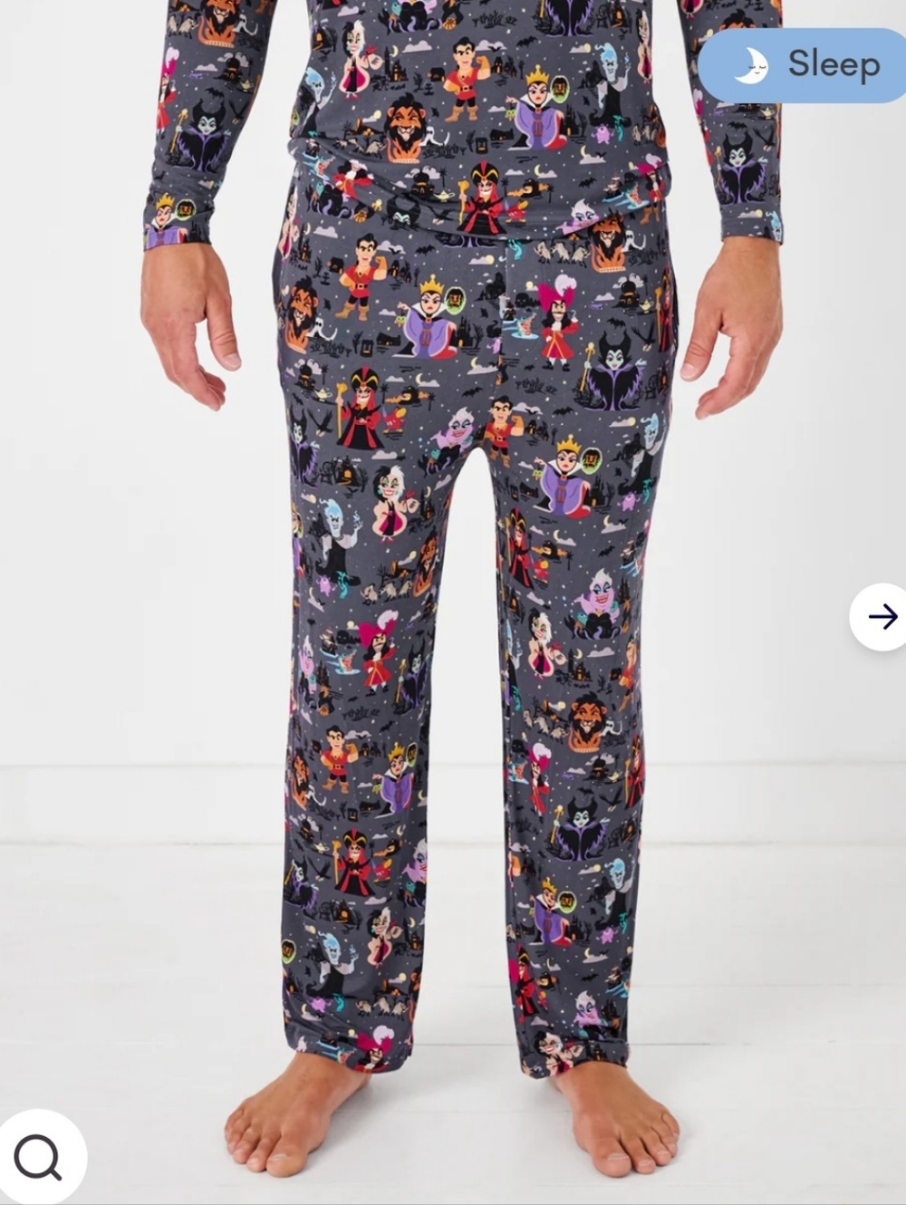 Little Sleepies Disney Villains Men's Pajama Pants Size Large